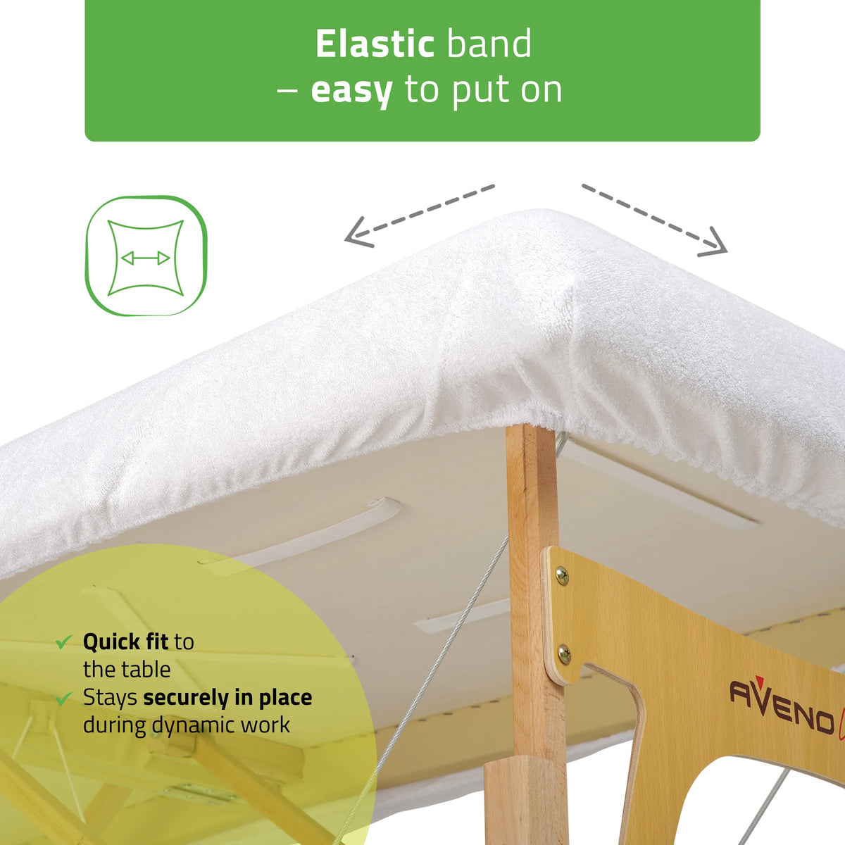 Set – Frottee-Spannlaken für Klappliegen – 60/165 cm, weiße Frottee-Kopfstützenauflage