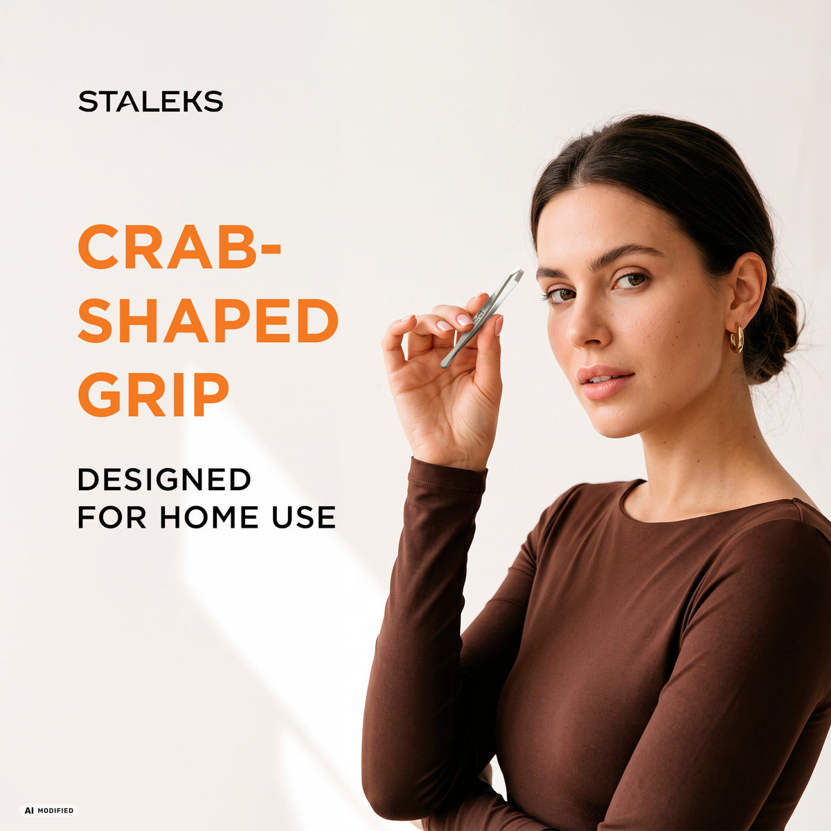 Staleks CLASSIC pinceta za obrve široka, beveled, rak-stil [TC-10/9]
