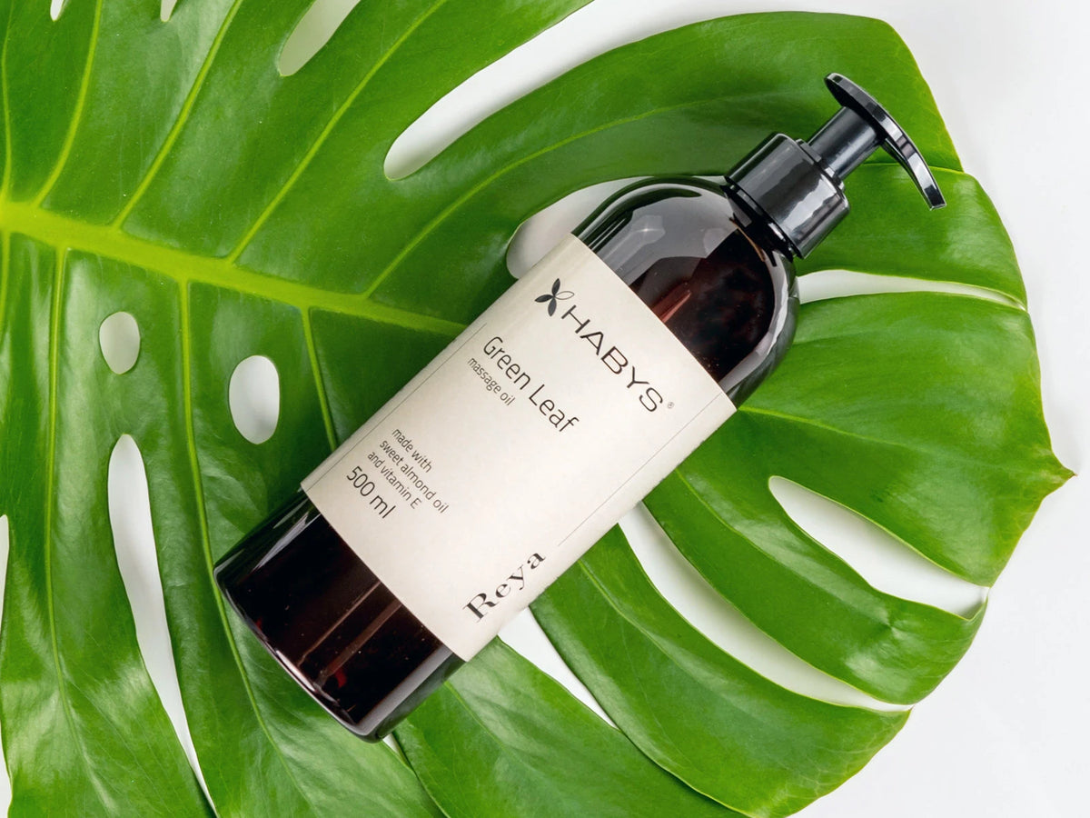 Massage Oil, Green Leaf, HABYS 500 ml