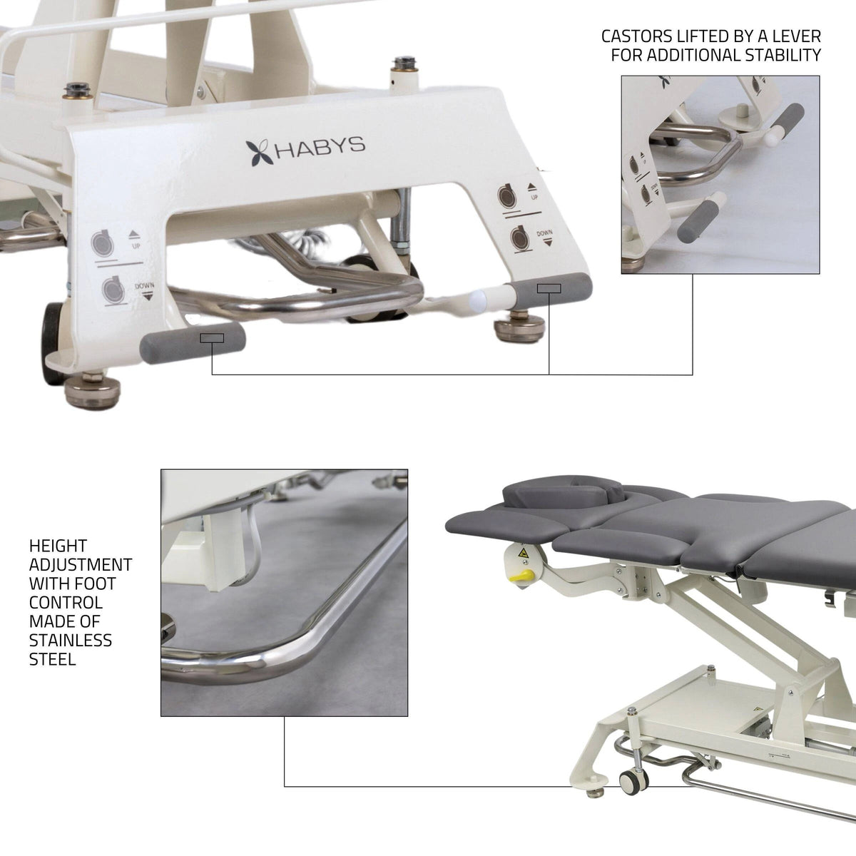 Стационарный массажный стол Evero X7 ERGO, цвет: K622 серый