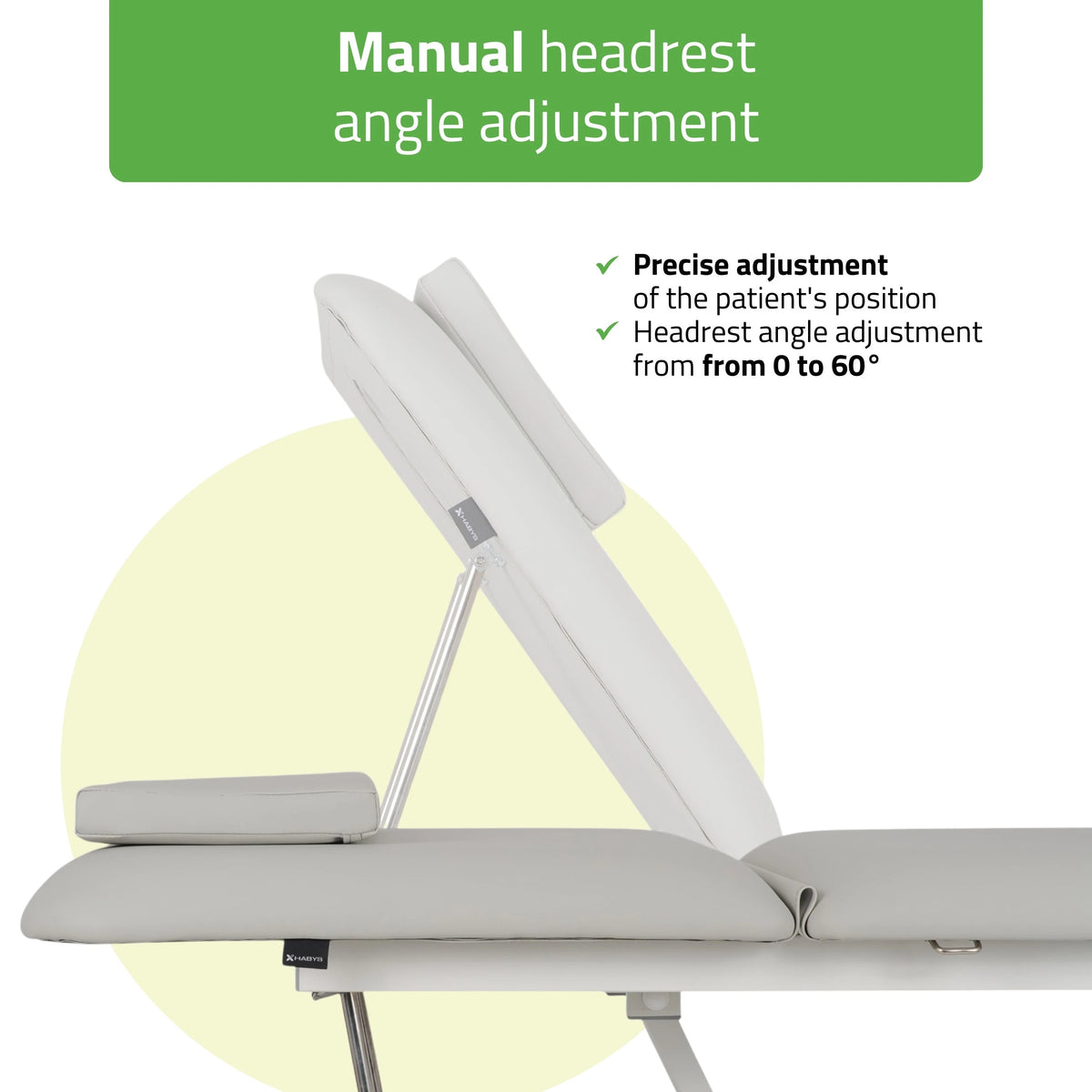 Table de massage Optima Therapy, ajustement électrique en hauteur avec télécommande – Satin Comfort k729 grise