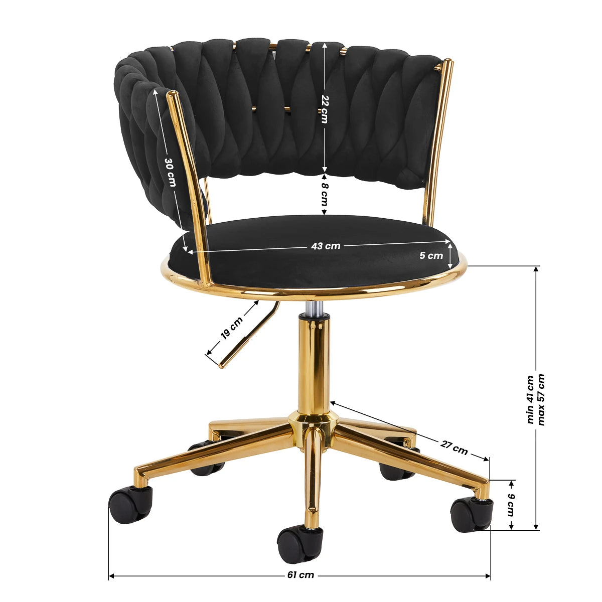 4Rico Armchair QS-GW01G black
