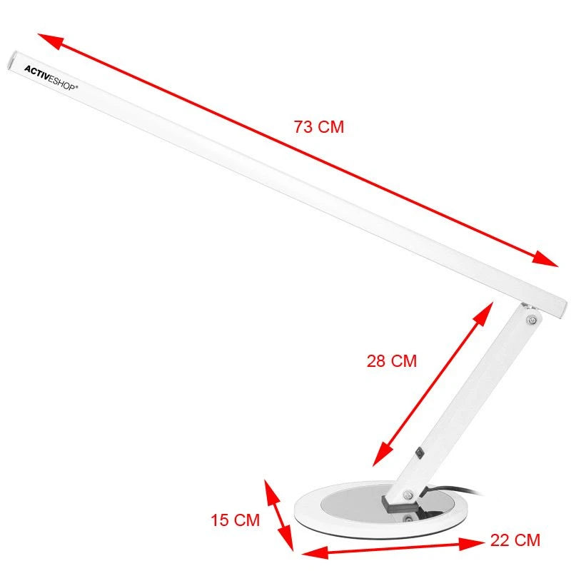 Plāna LED lampa, balta
