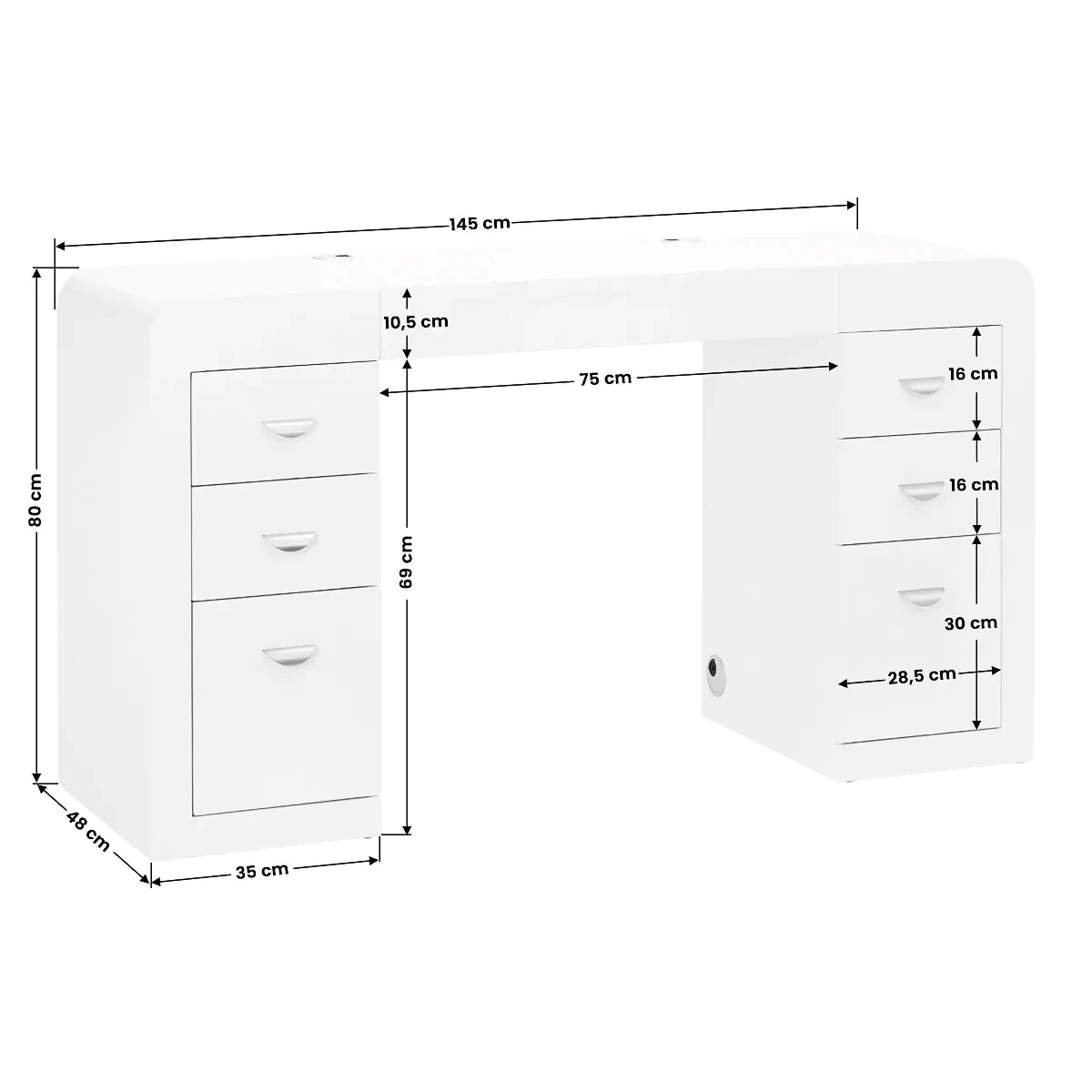 Manicure table 314 white