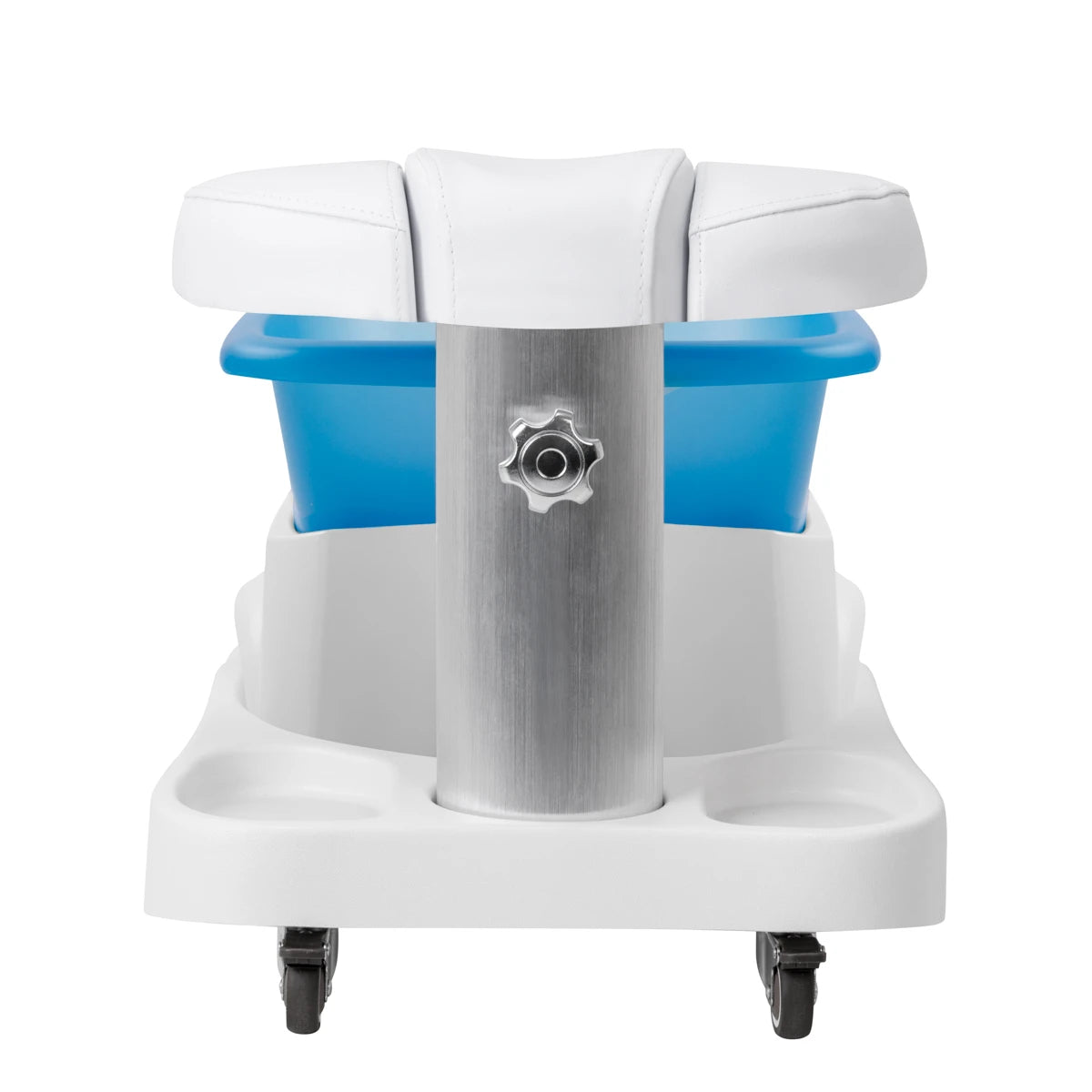 Azzurro Bac à shampoing avec masseur et chariot blanc