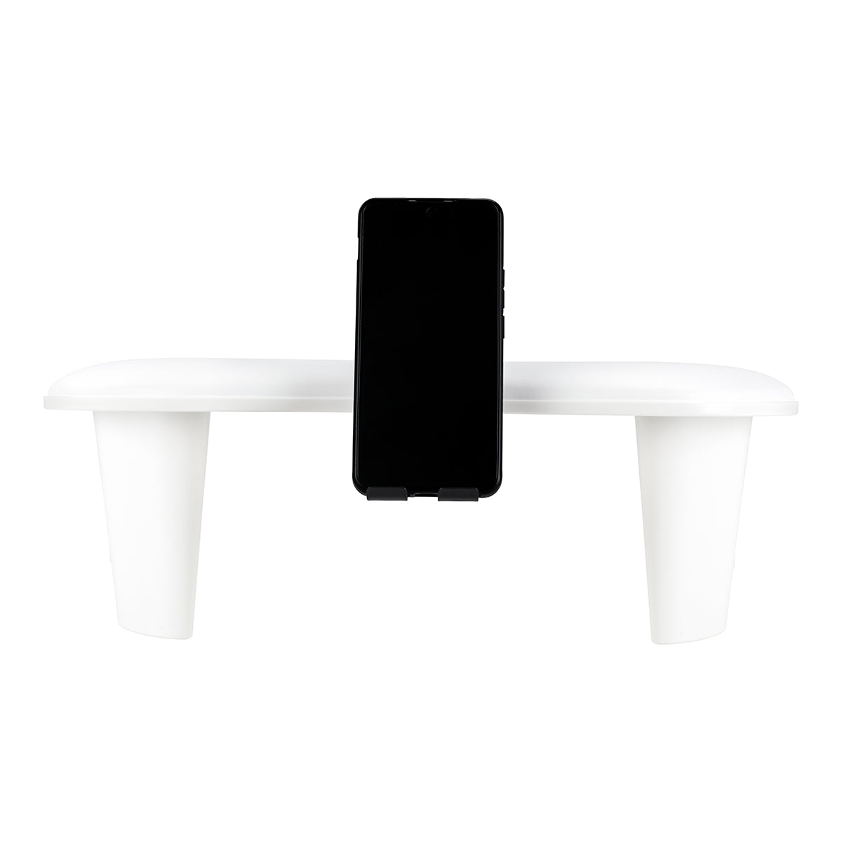 MOMO Croissant manikiūro porankis su mobiliojo telefono laikikiu, balta