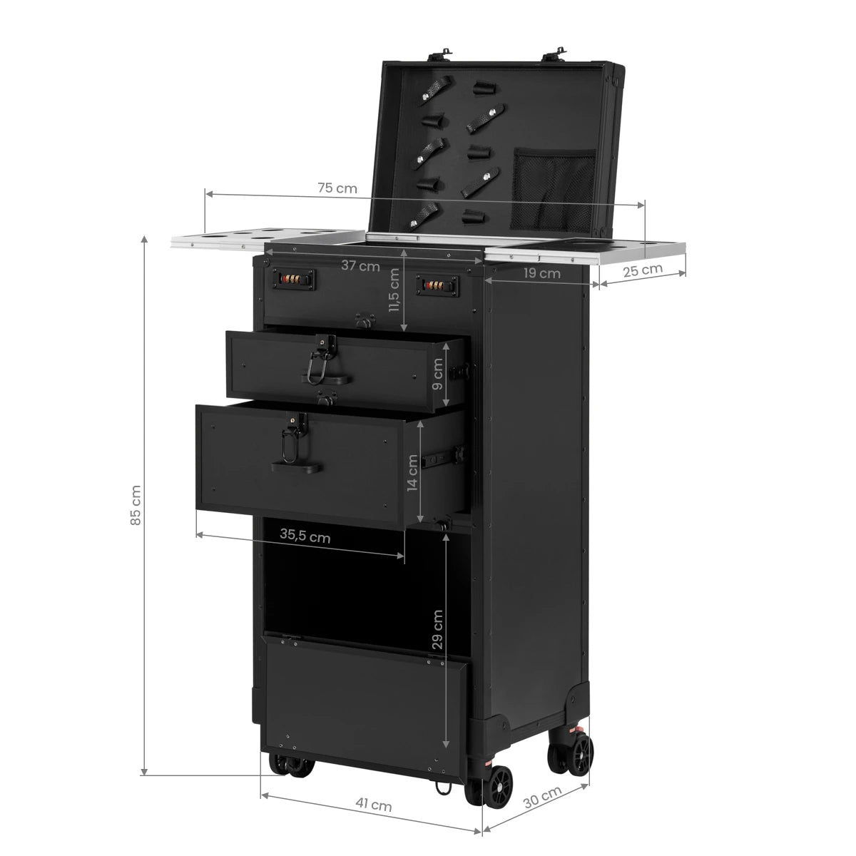 GABBIANO MOBILE HAIRDRESSER ASSISTANT V21 BLACK