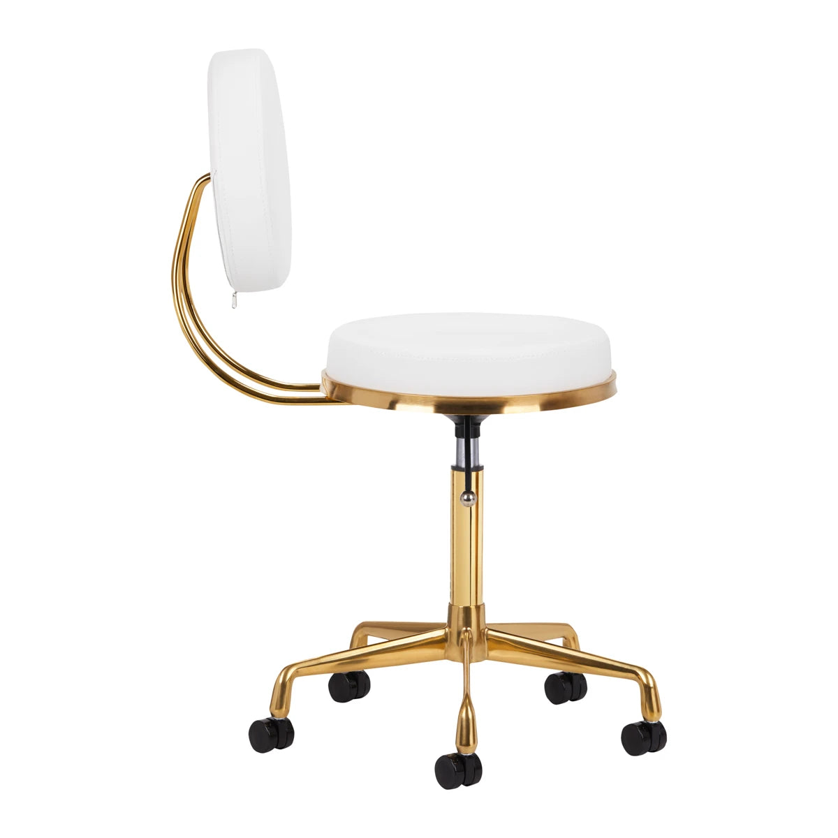 Arbetsstol / kundstol H5 GOLD vit