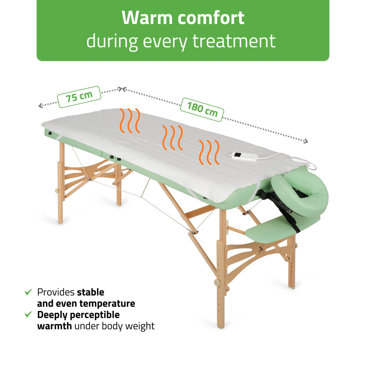 Electric heating mat for massage table 75×180 cm