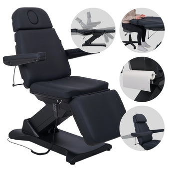Косметологическое кресло электрическое Selia PRO 4 Touch Core k315, черное