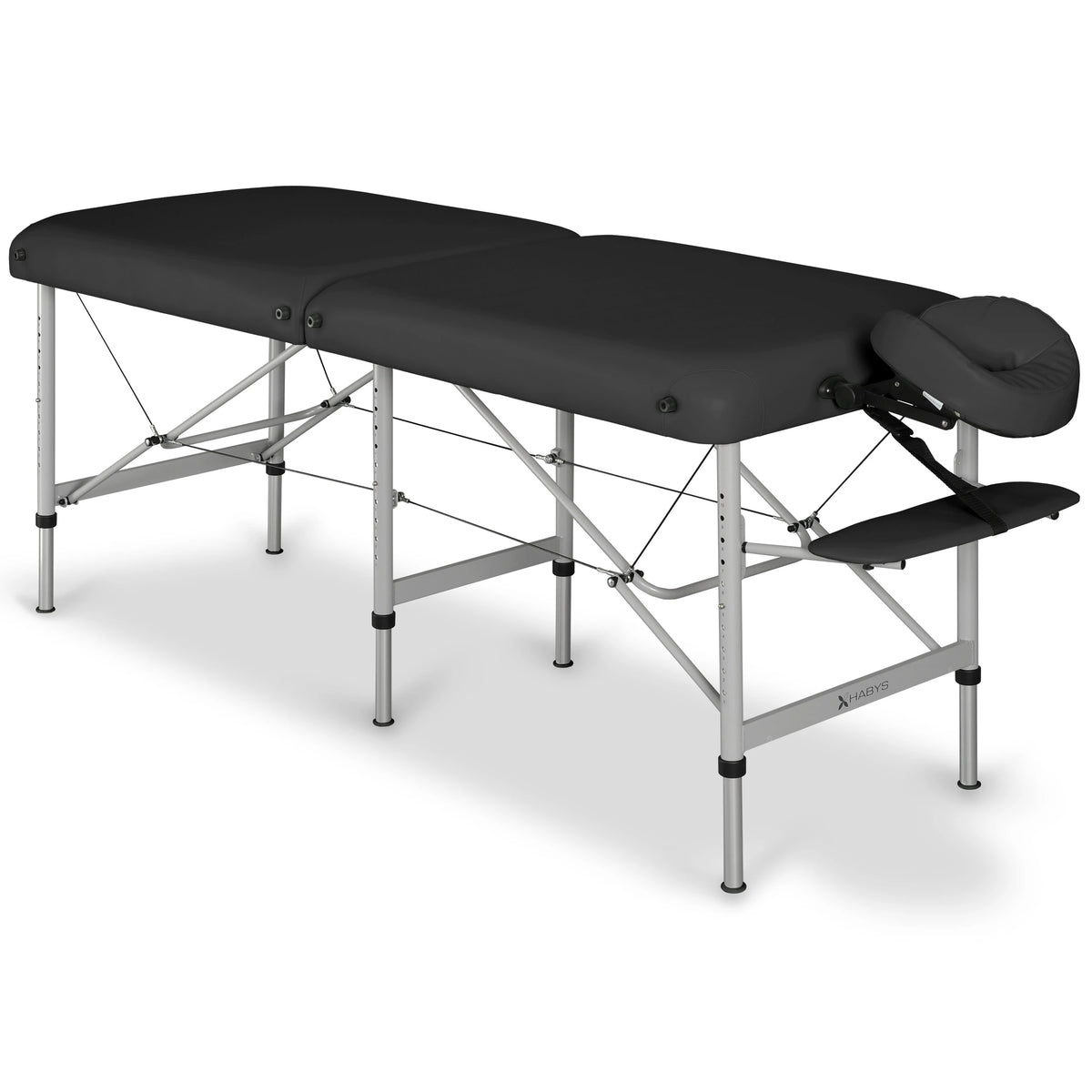 Massageliege Medmal Alu 60 Vinyl Flex K015, Schwarz