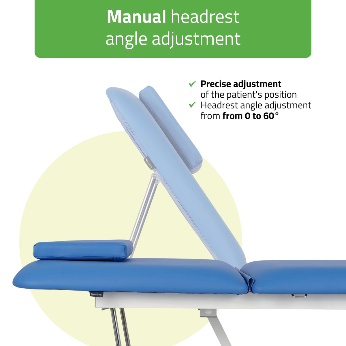 Table de massage Optima therapy, réglage hauteur électrique avec télécommande – Satin Comfort k723 bleu