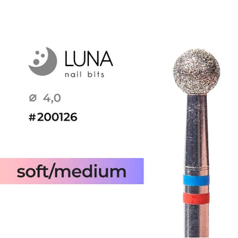 Luna Bits Dimanta frēzes uzgalis Lode 4,0 mm, sarkana/zila