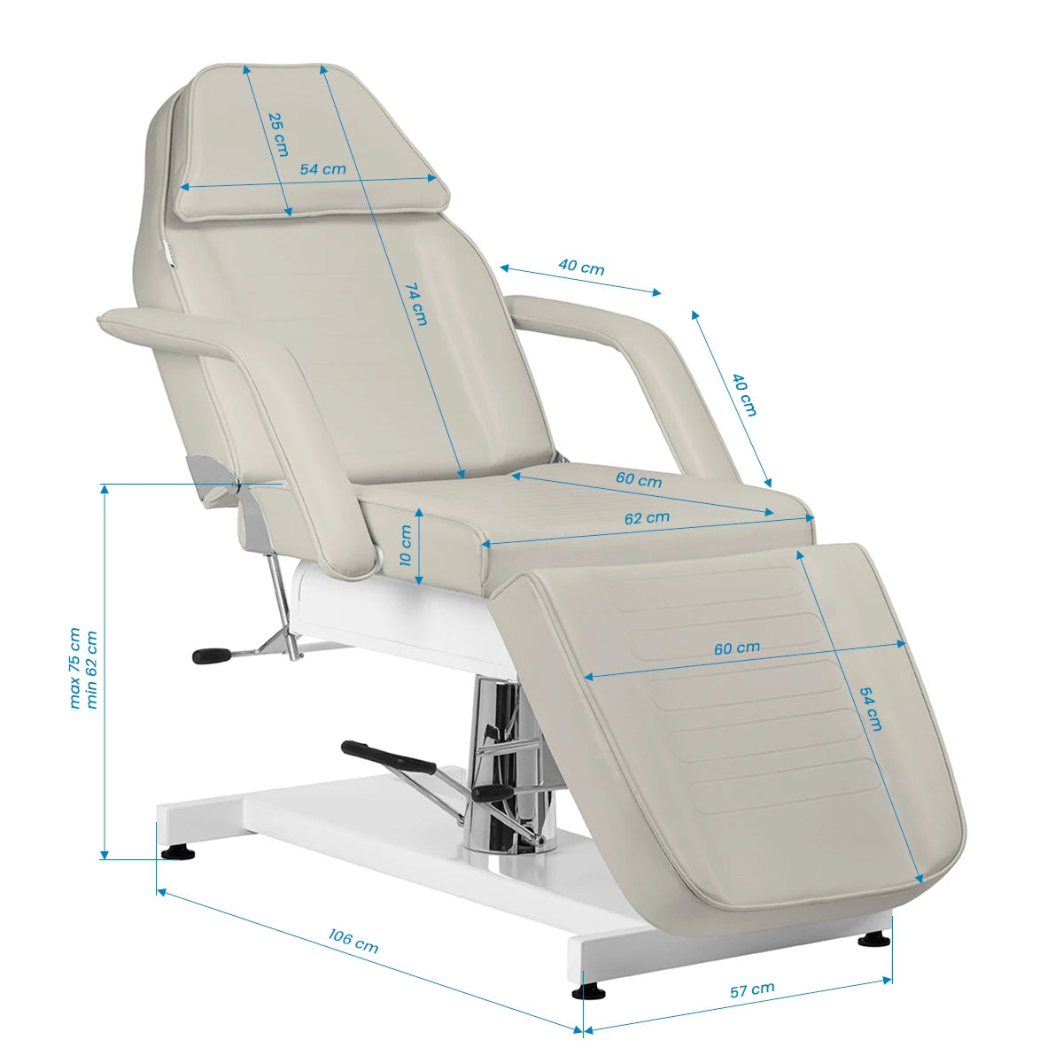 Sillon hydraulischer Kosmetikstuhl v2 210 sea salt