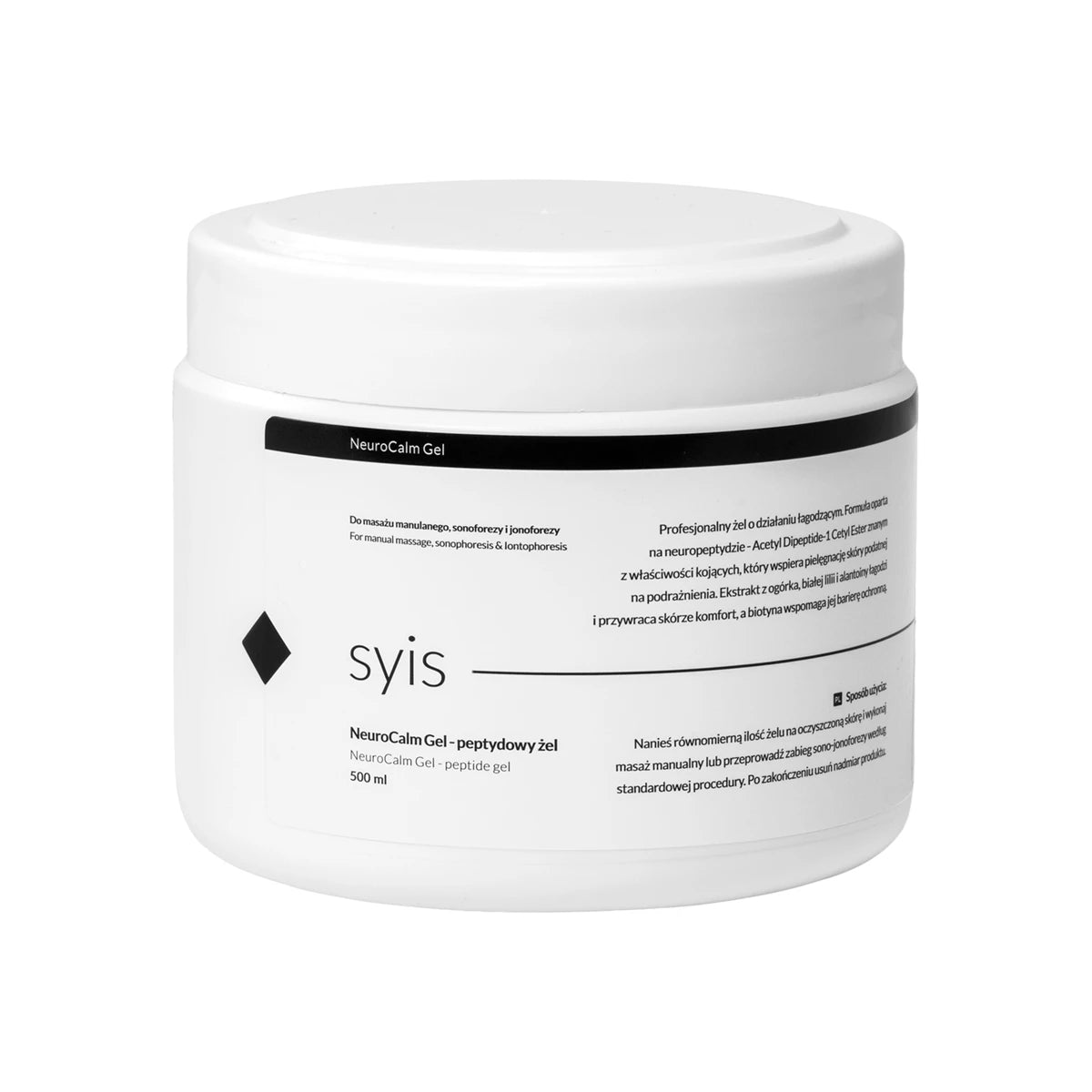 Syis NeuroCalm Gel – Peptīdu gēls manuālai masāžai, sonoforezei un jonoforezei, 500 ml