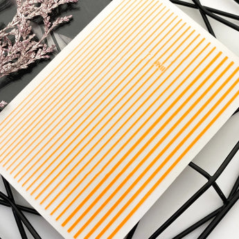 LAQUE 3D uzlīmes strīpas, NEON ORANGE, elastīgas