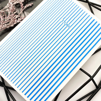 LAQUE 3D uzlīmes strīpas NEON BLUE, elastīgas