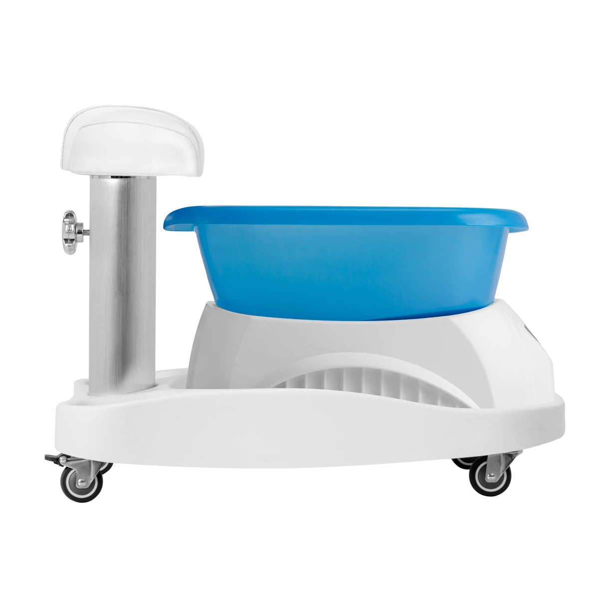 Azzurro Bac à shampoing avec masseur et chariot blanc