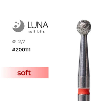 Luna Bits Dimanta frēzes uzgalis Lode, 2,7 mm, sarkana