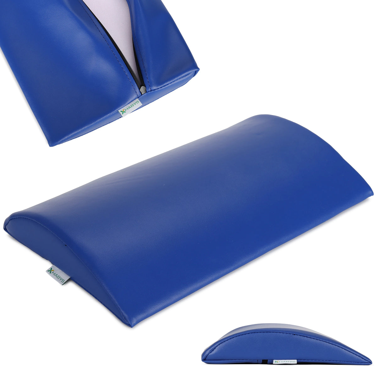 Semi Round Bolster Lumbar 40x25x5 K012, tumesinine