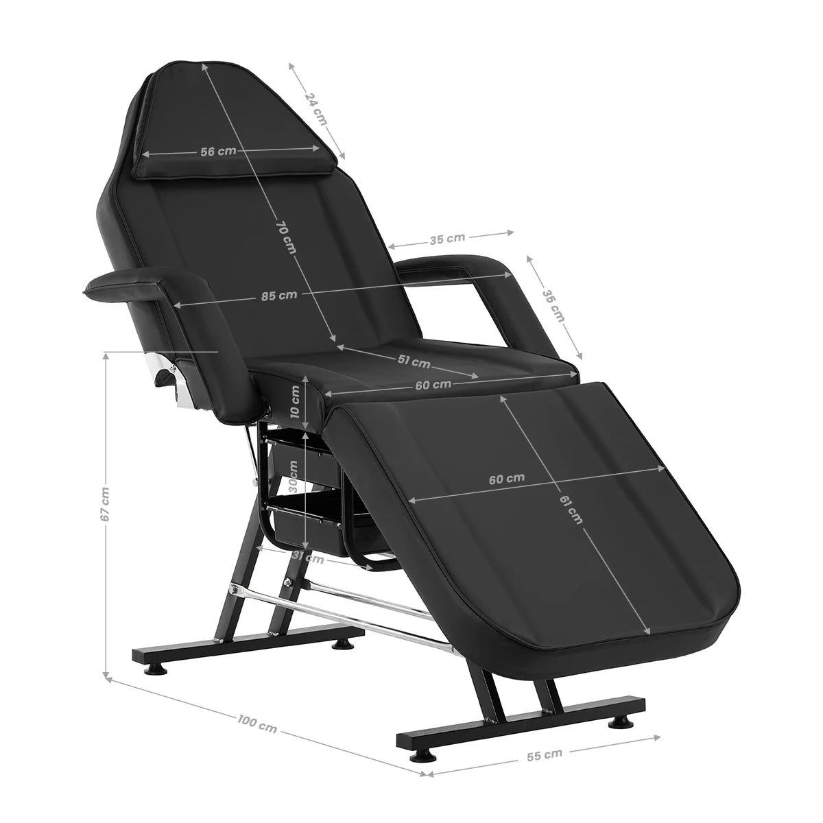 SILLON Kosmeetiku kliendivoodi, must