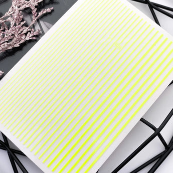 LAQUE 3D uzlīmes strīpas, elastīgas, NEON YELLOW