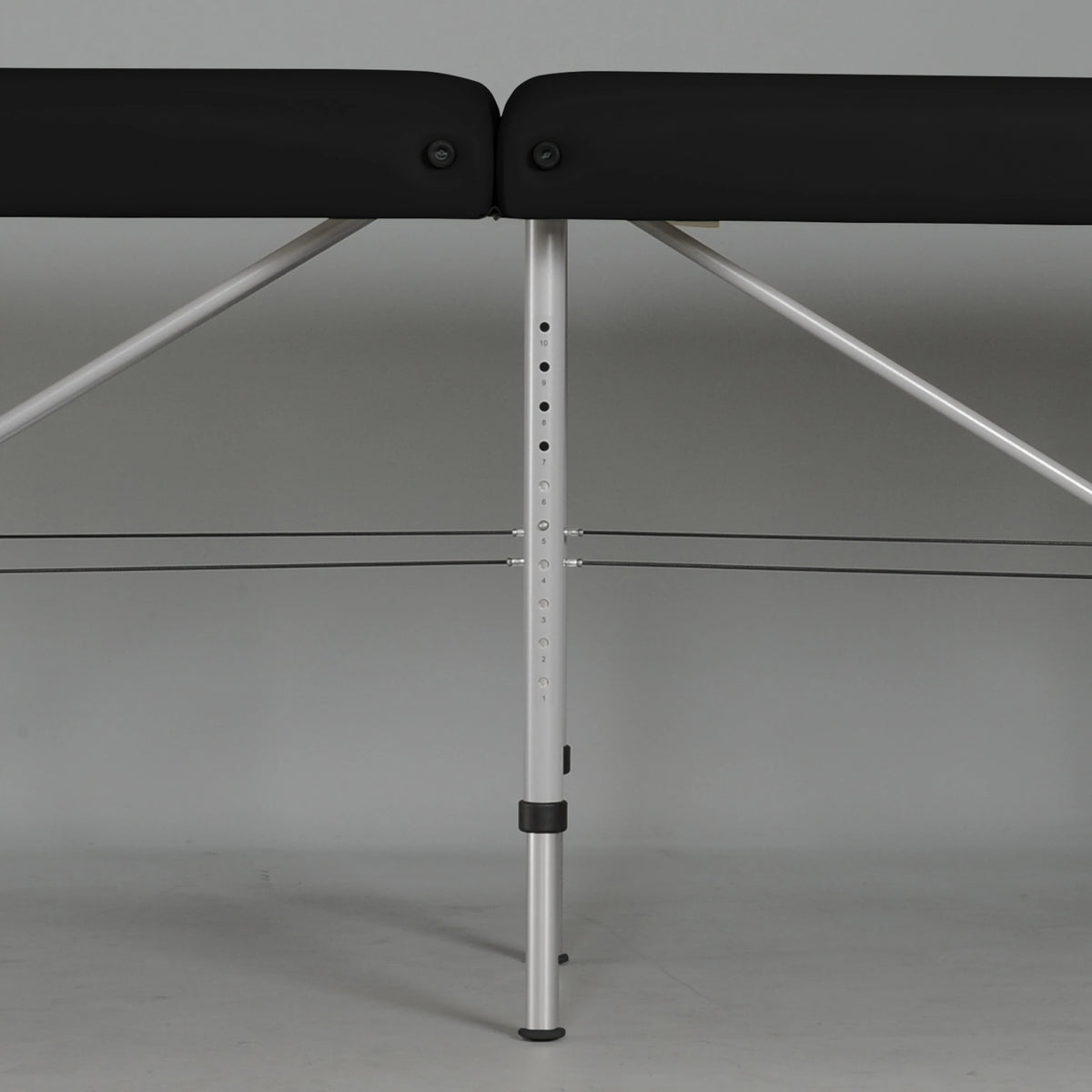 Massageliege Medmal Alu 60 Vinyl Flex K015, Schwarz