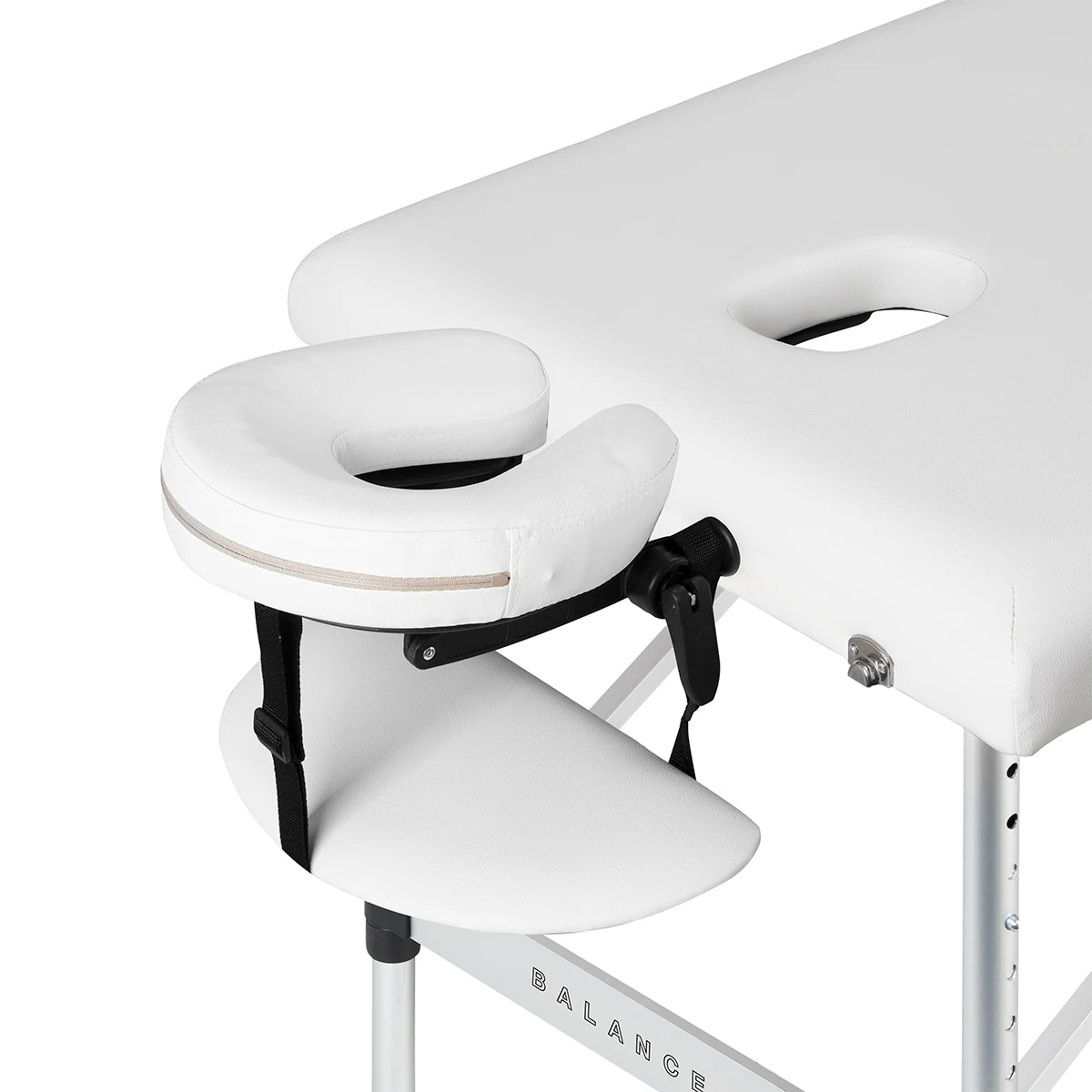 BALANCE aluminium folding massage table 3 segment white