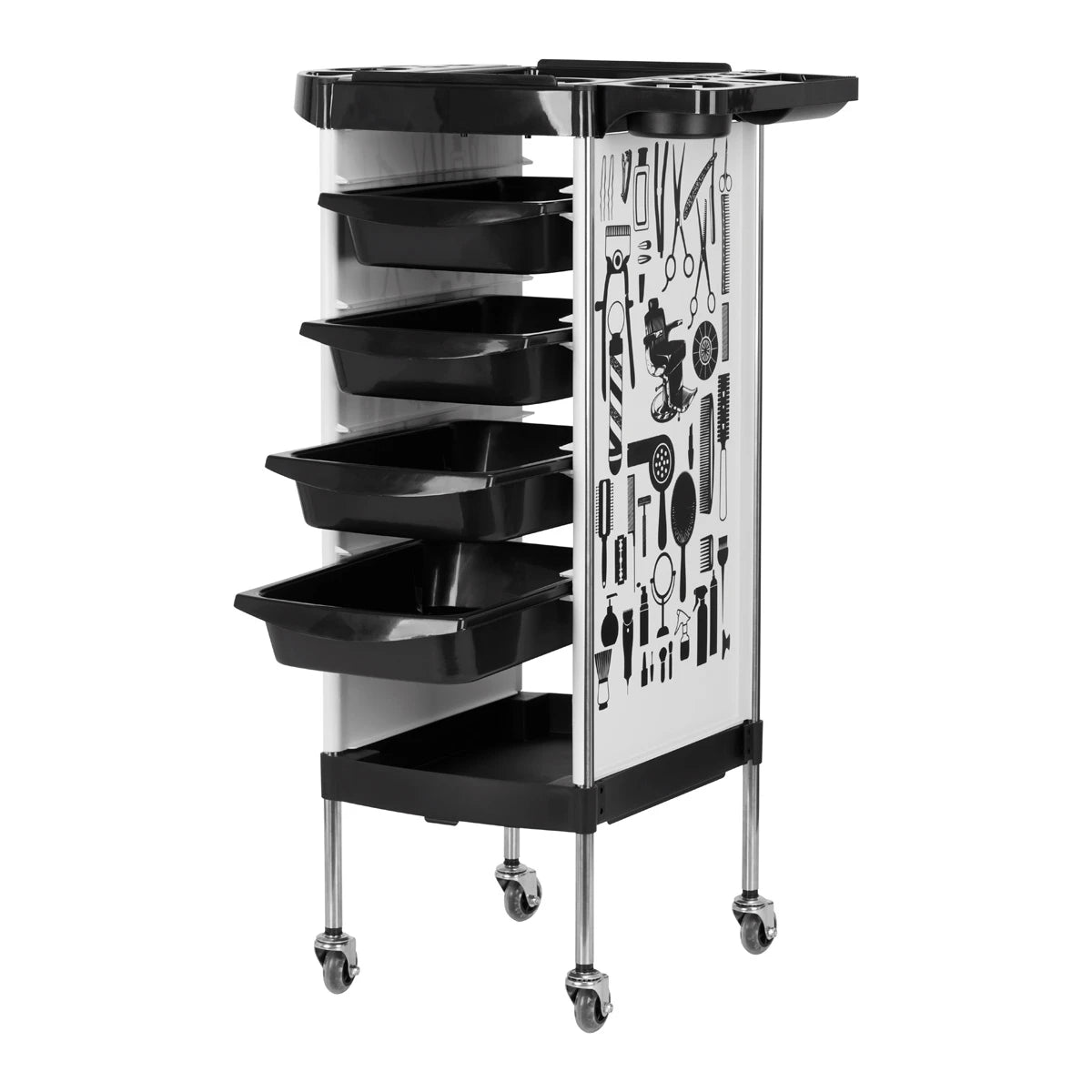 Carrello Parrucchiere Gabbiano X11-9 Graph Bianco