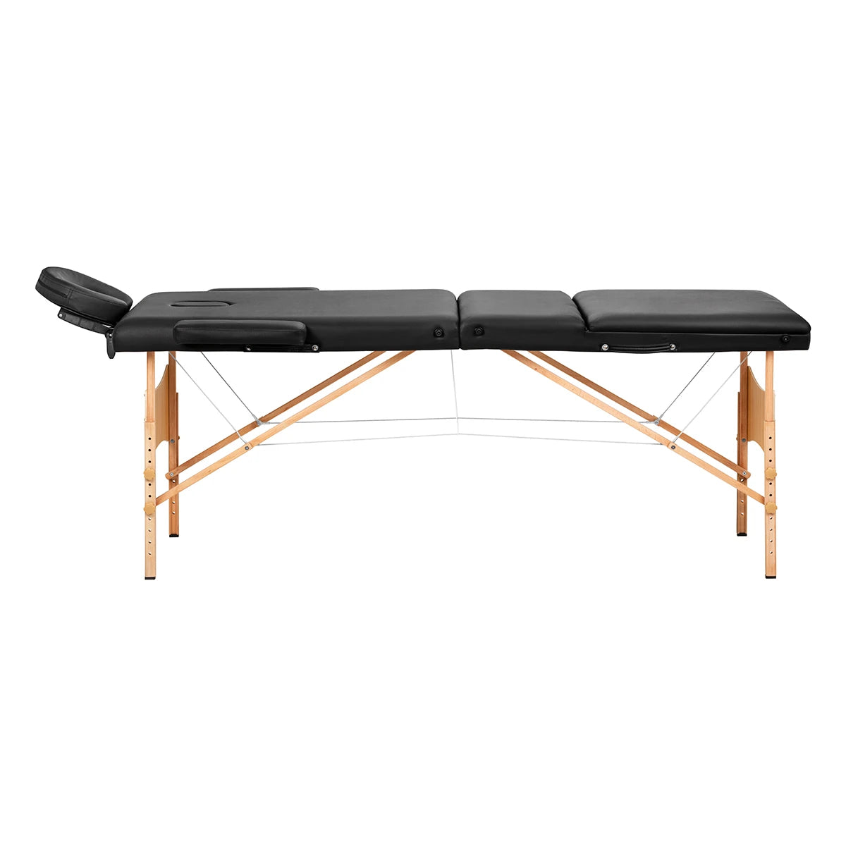 Balance Klappbare Massageliege 3-teilig, Schwarz