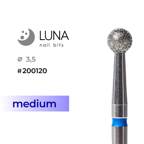 Dijamantni nastavak Ball 3,5 mm, plavi, srednja granulacija