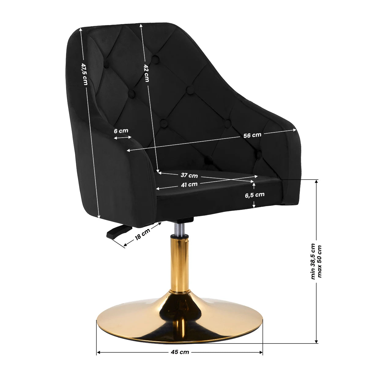 4Rico Armchair QS-BL14G black