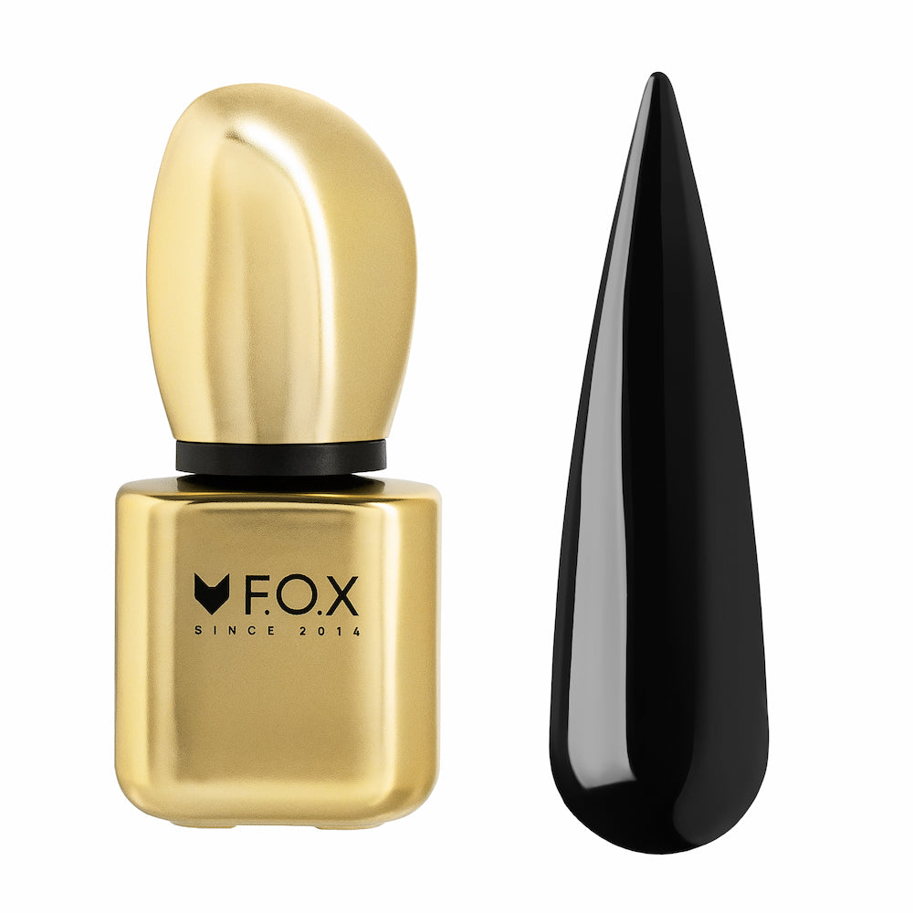 F.O.X Gel polish Ultra Black, 9 ml