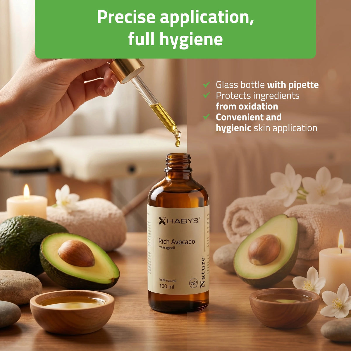 Massage Oil Nature Rich Avocado HABYS 100 ml