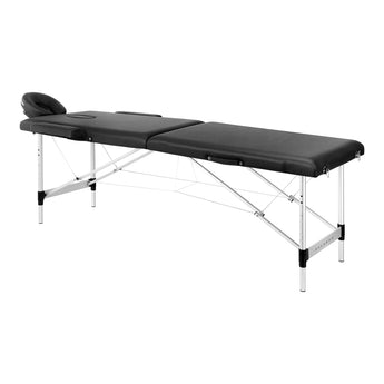 BALANCE Kokkupandav massaažilaud 2 segmendiga, must