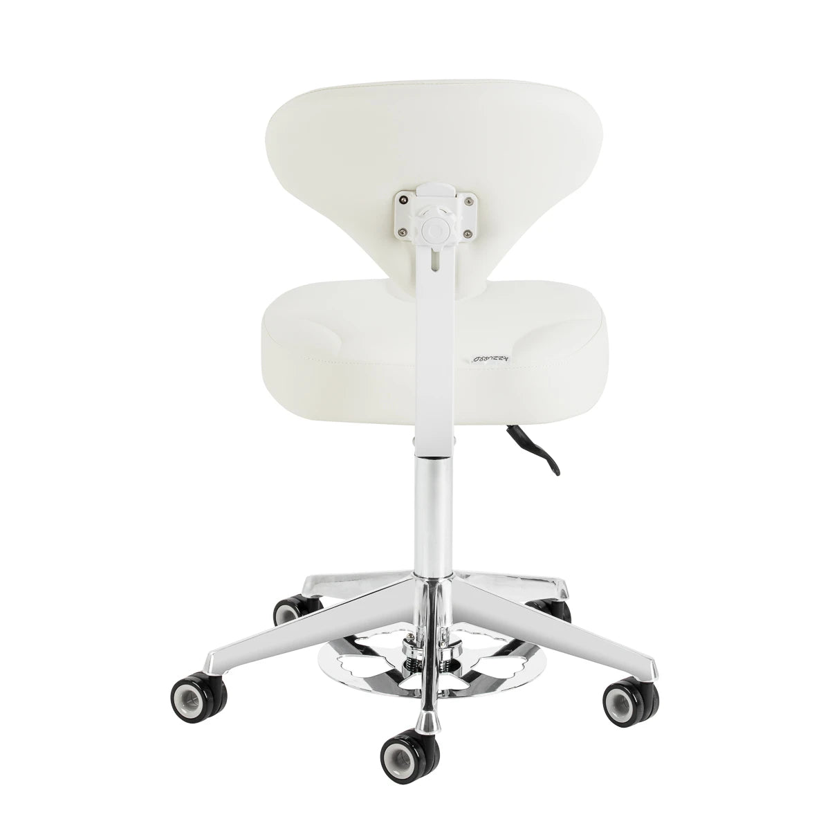 Azzurro 156f bump-up white cosmetic stool