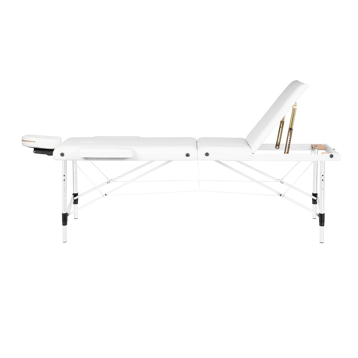 BALANCE aluminium folding massage table 3 segment white