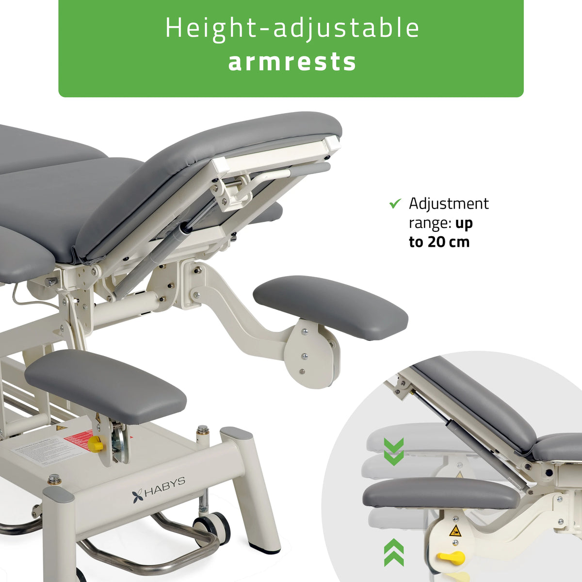 Table électrique de massage et de physiothérapie Proxima X7 Touch Core Gray