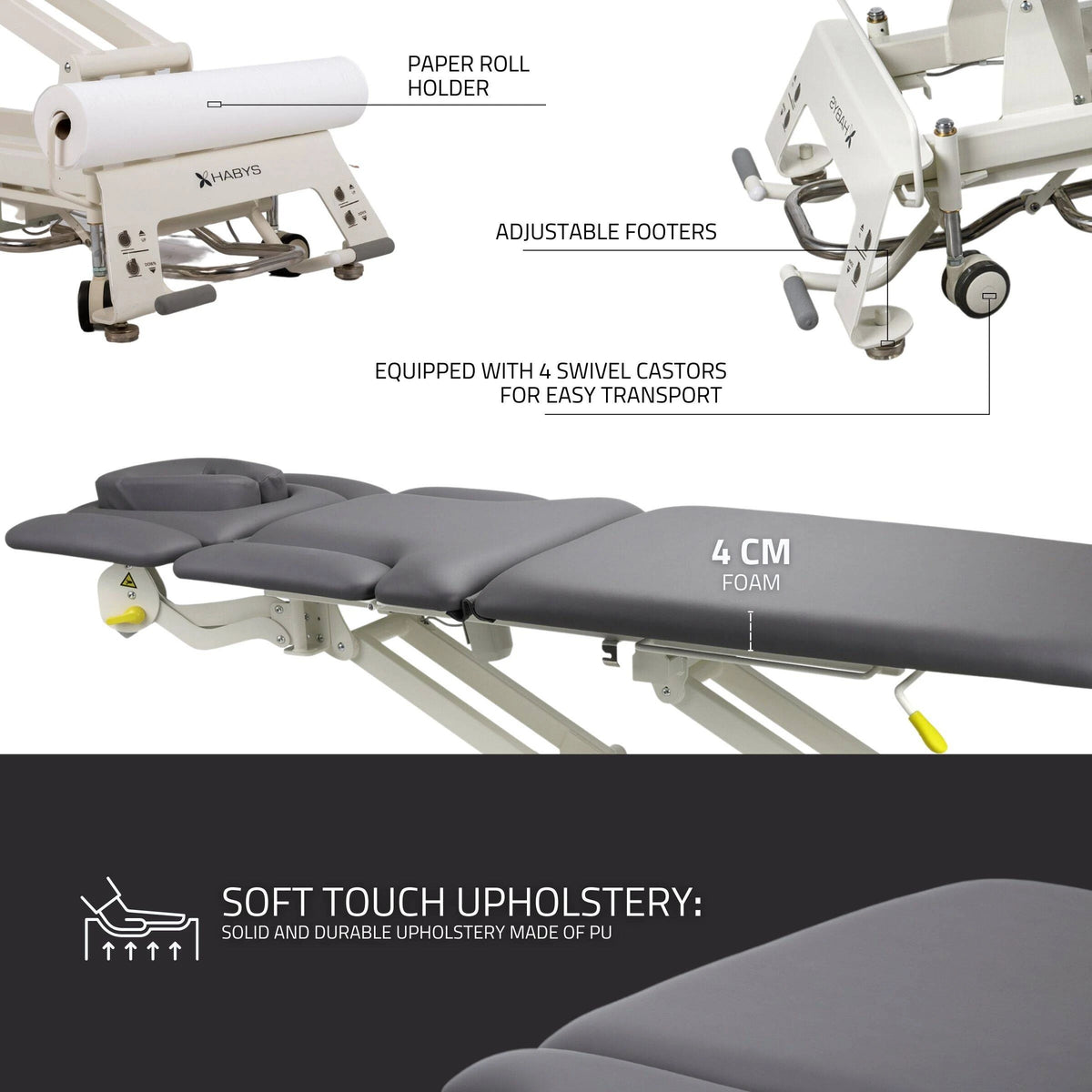 Стационарный массажный стол Evero X7 ERGO, цвет: K622 серый