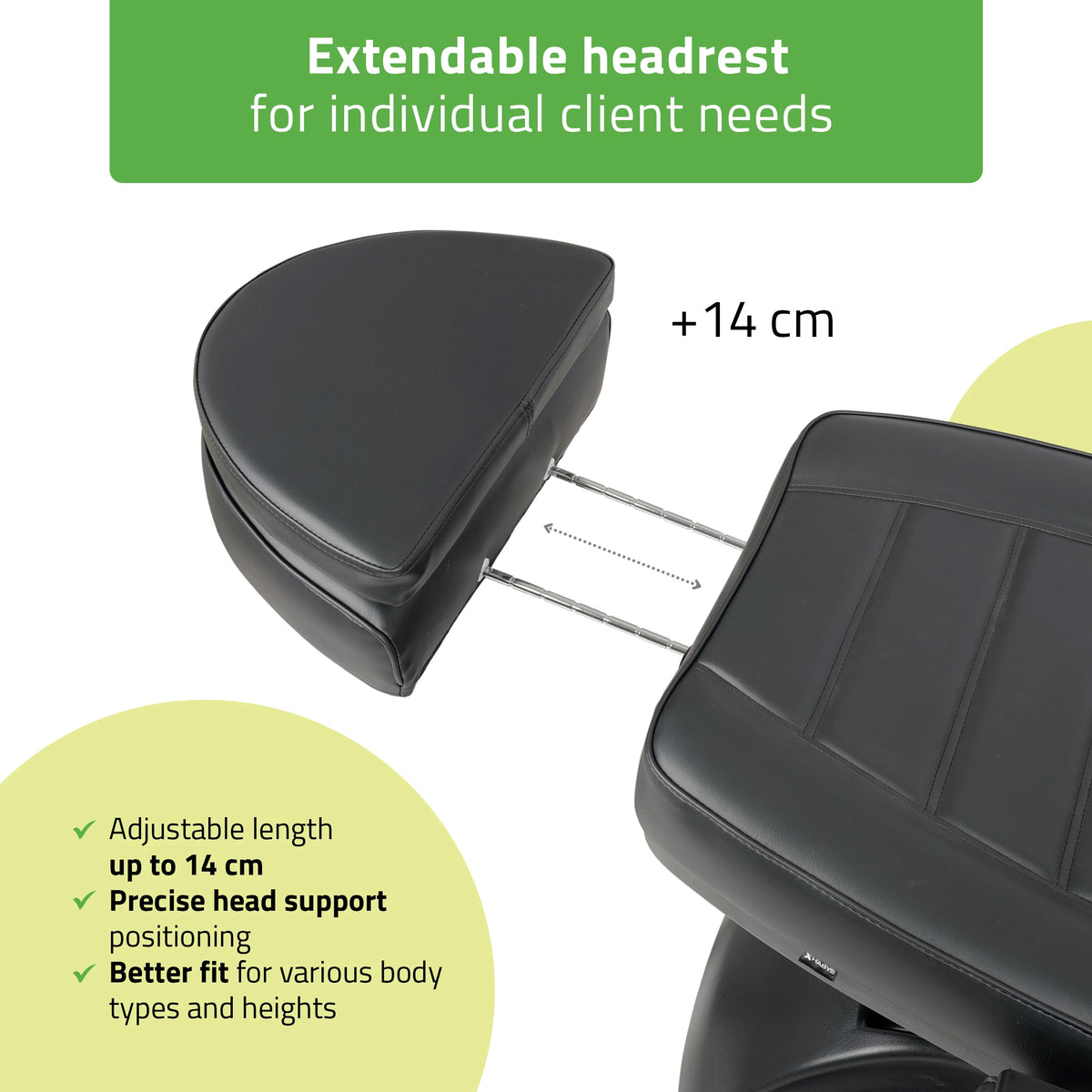 Elektrischer Kosmetikstuhl Leo PRO 4 Comfy Base k515, schwarz