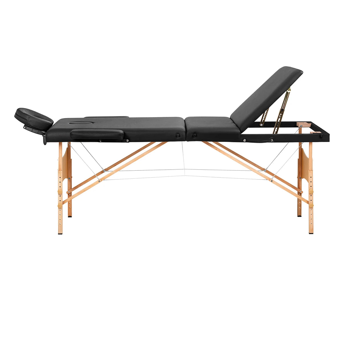 Balance Klappbare Massageliege 3-teilig, Schwarz
