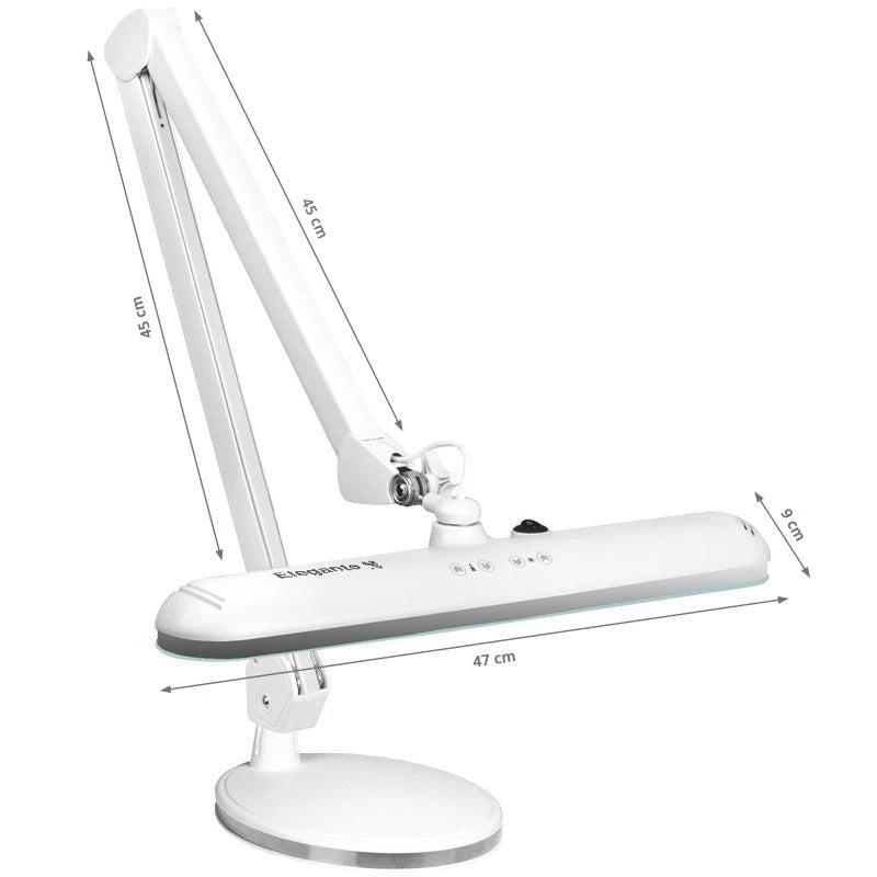 Elegante Darba lampa LED 801-TL, ar regulējamu apgaismojuma intensitāti un krāsu temperatūru, balta