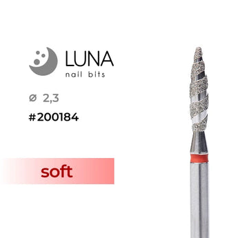 Luna Bits Dimanta frēzes uzgalis Tornado Flame, 2,3-10 mm, sarkana