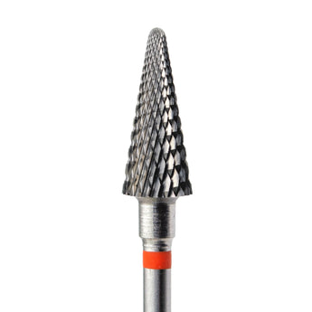 KMIZ Karbīda frēzes uzgalis noņemšanai, sarkans konuss, 0,60 mm