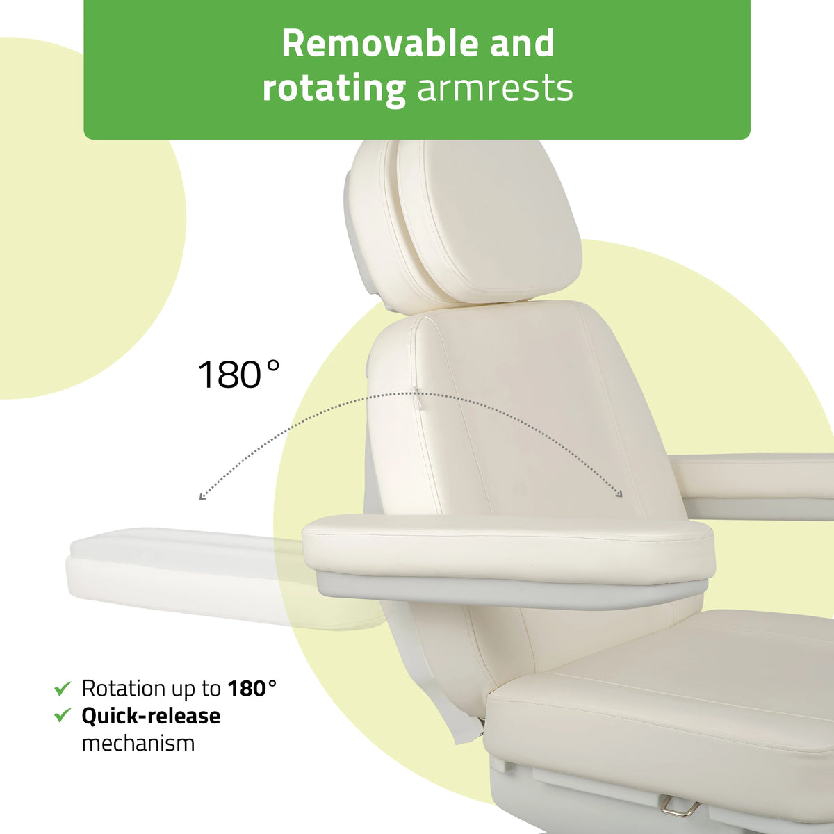 Poltrona estetista elettrica Luxoria PRO 5 K701, bianco neve