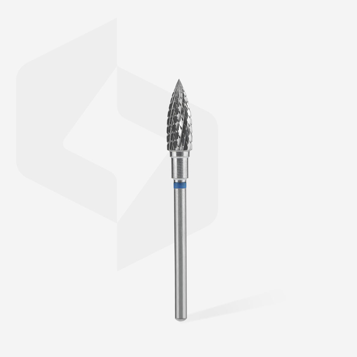 STALEKS EXPERT Carbide nail drill bit flame blue, head diameter 5 mm, working part 13,5 mm - blue / medium