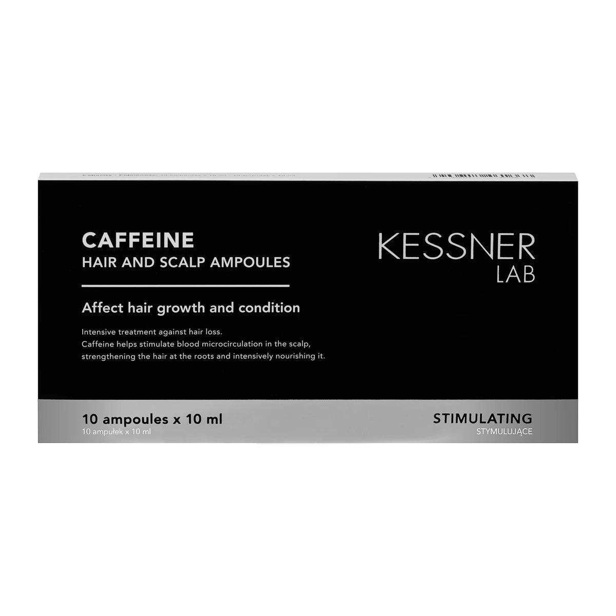 KESSNER LAB Koffein ampulla fejbőrre és hajra, 10 x 10 ml