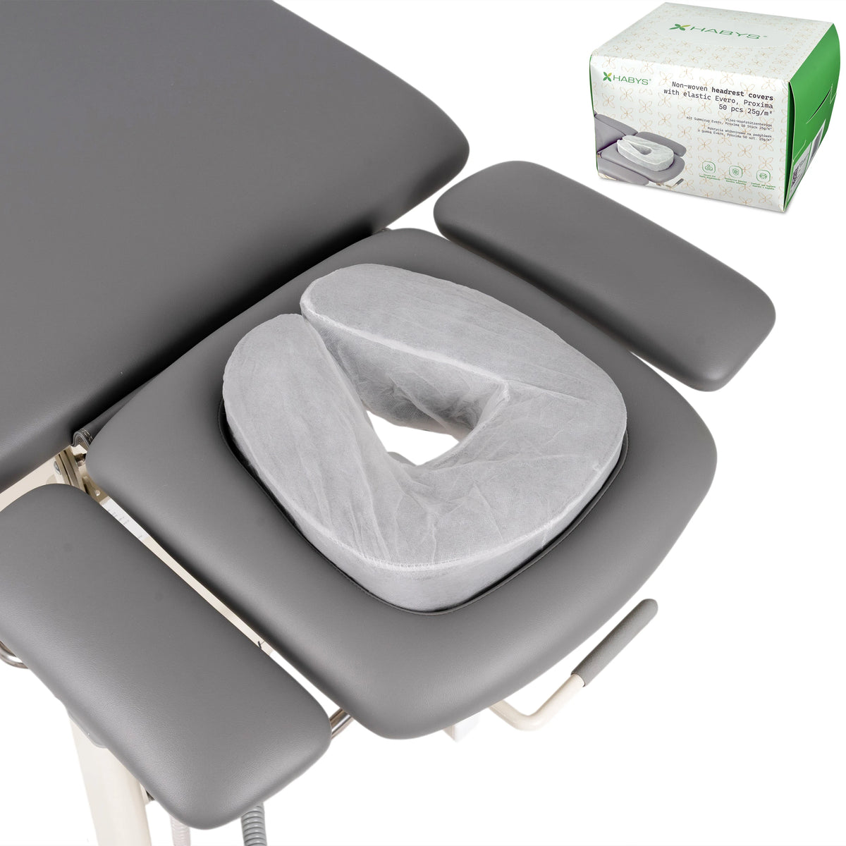 Copri poggiatesta in TNT con elastico Evero, Proxima, 50 pz, 25 g/m²