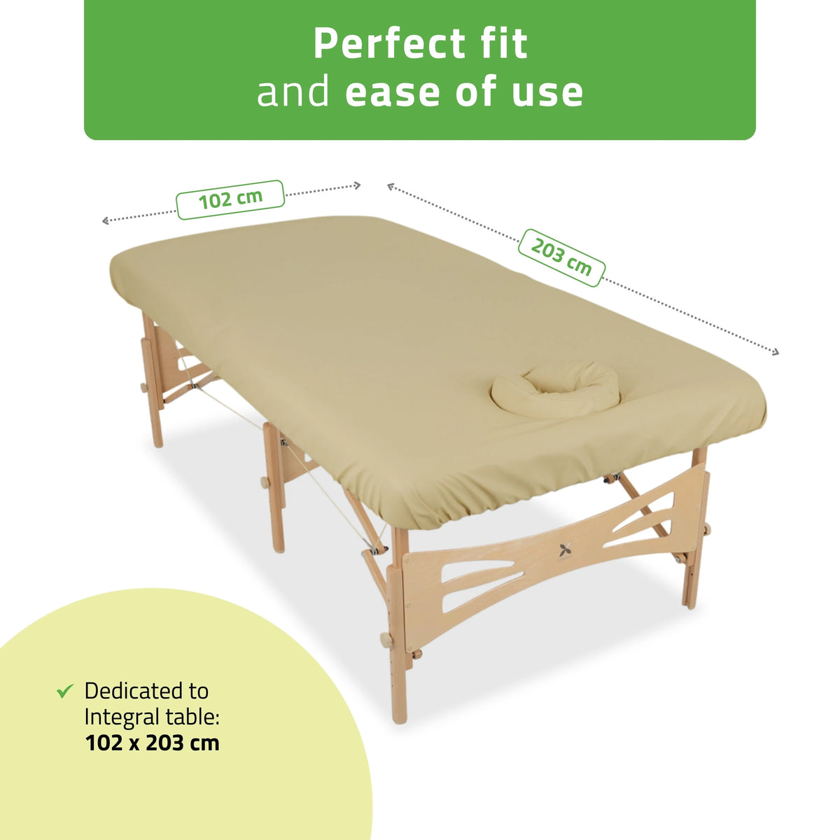 Protective Table Cover C460 (Oil-resistant) 102x203 cm Integral Struktural beige
