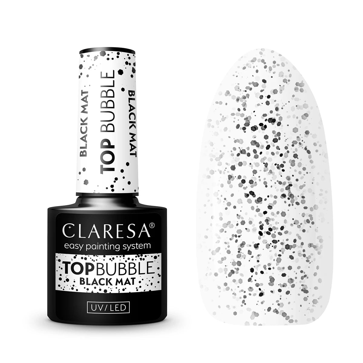 Claresa Top Bubble Black Matt No Wipe -5g